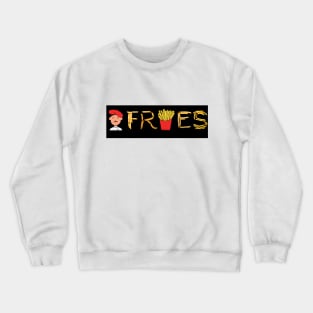 FRENCH fries, French man and fast food, chips Crewneck Sweatshirt